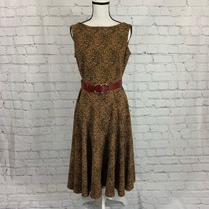 Bettie Page by Tatyana Leopard 50’s Swing Dress L